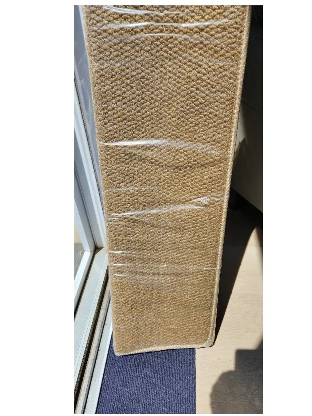 NWT: Bullnose Carpet Stair Treads - Set of 14 - Adhesive Backing (Camel Color)
